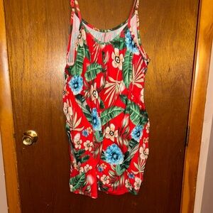 Tropical Floral Sleeveless Dress